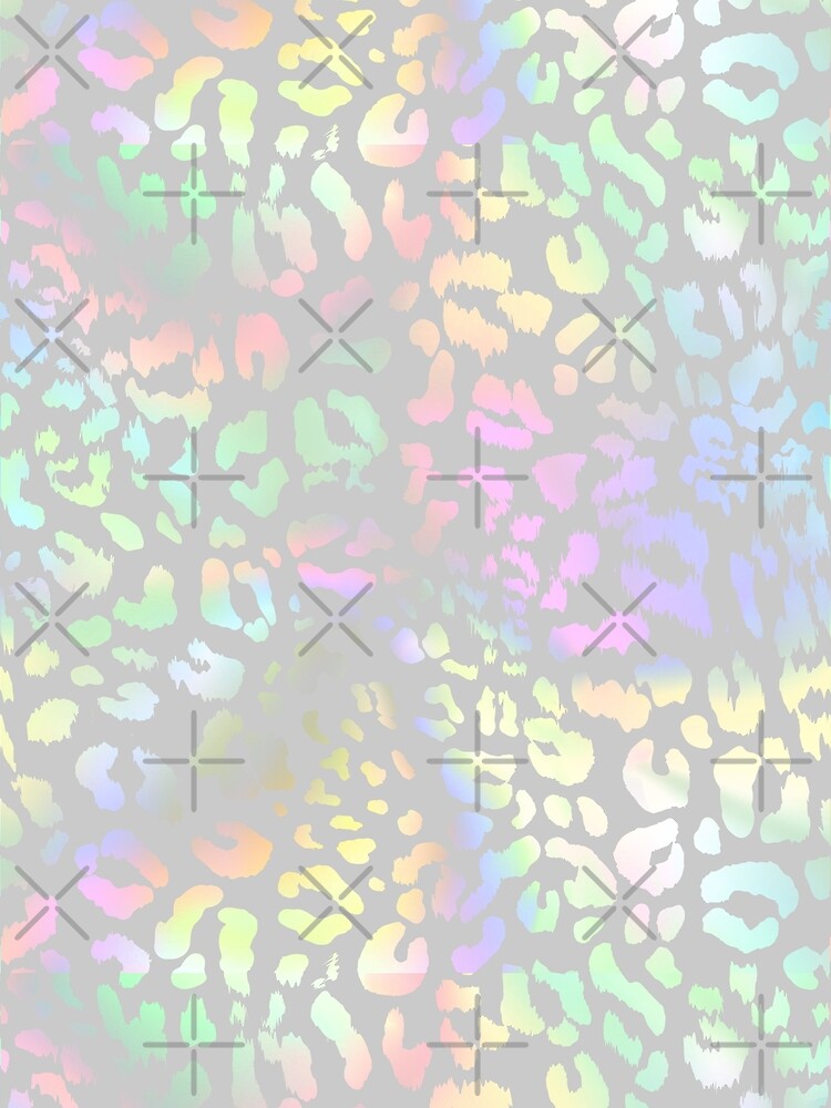 Soft Pastel Rainbow Leopard Spots Aesthetic Design by FreshPrintini