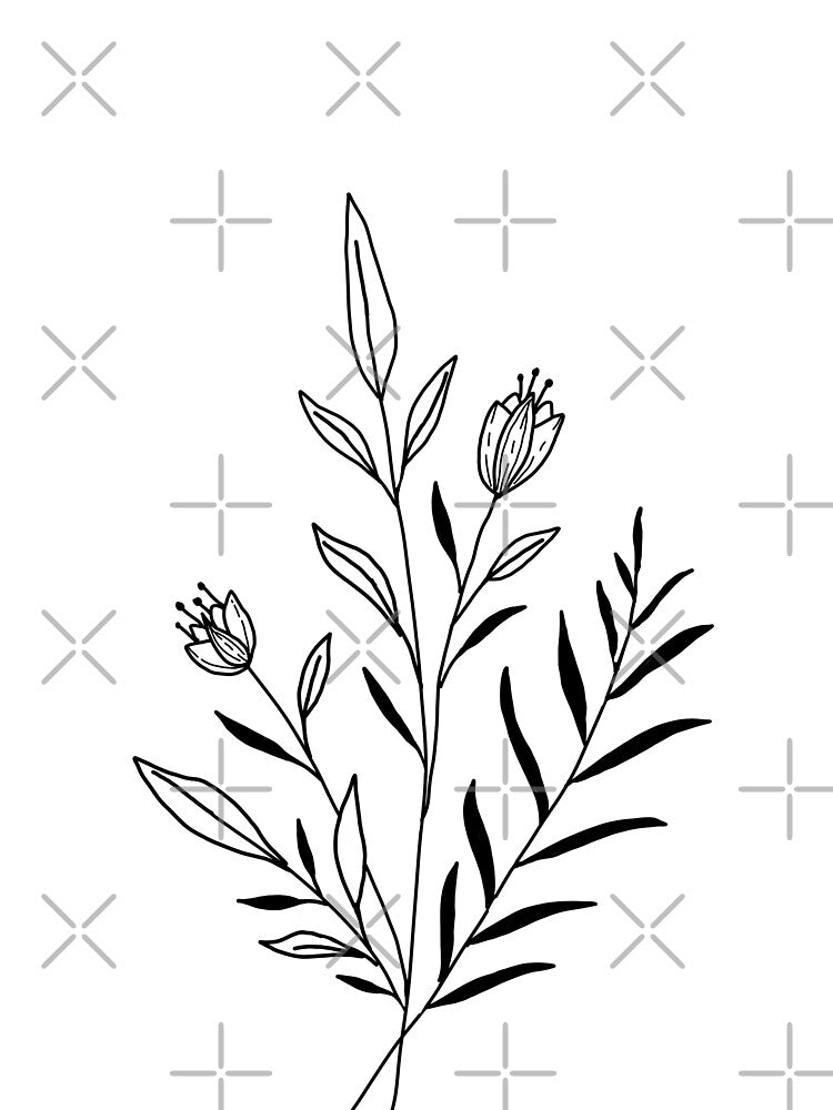 "minimal bohemian botanical plants wild plants" by tudoo