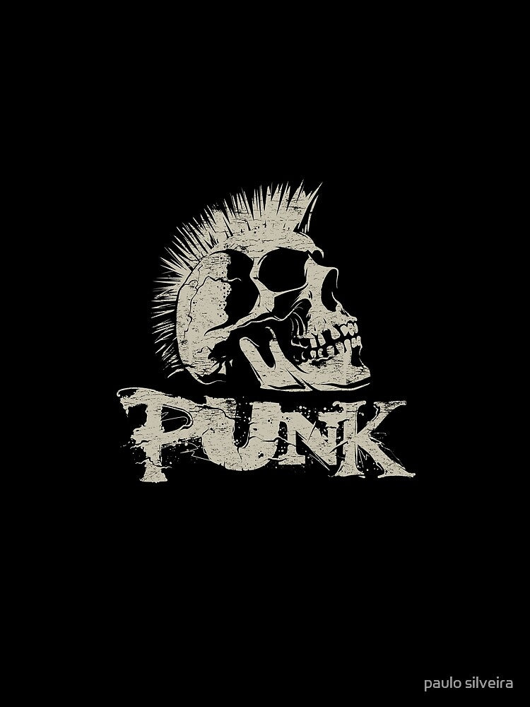 Mohican Skull Punk Rocker vintage Distressed Collection. by paulo silveira