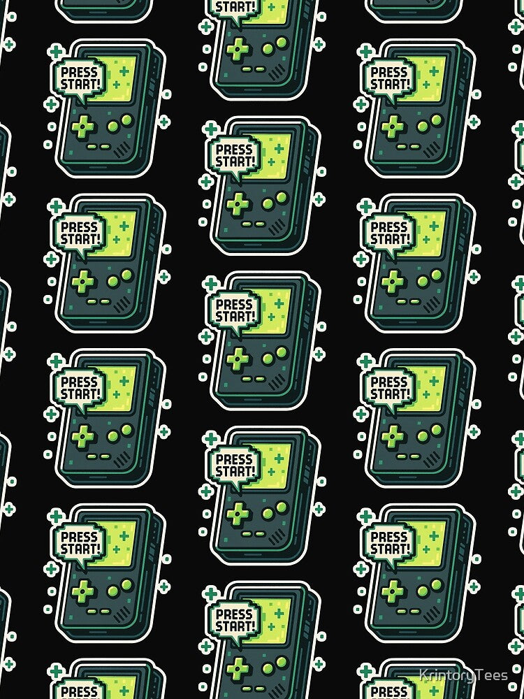 Press Start Retro Console – Classic Pixel Gaming Sticker by KrintoryTees