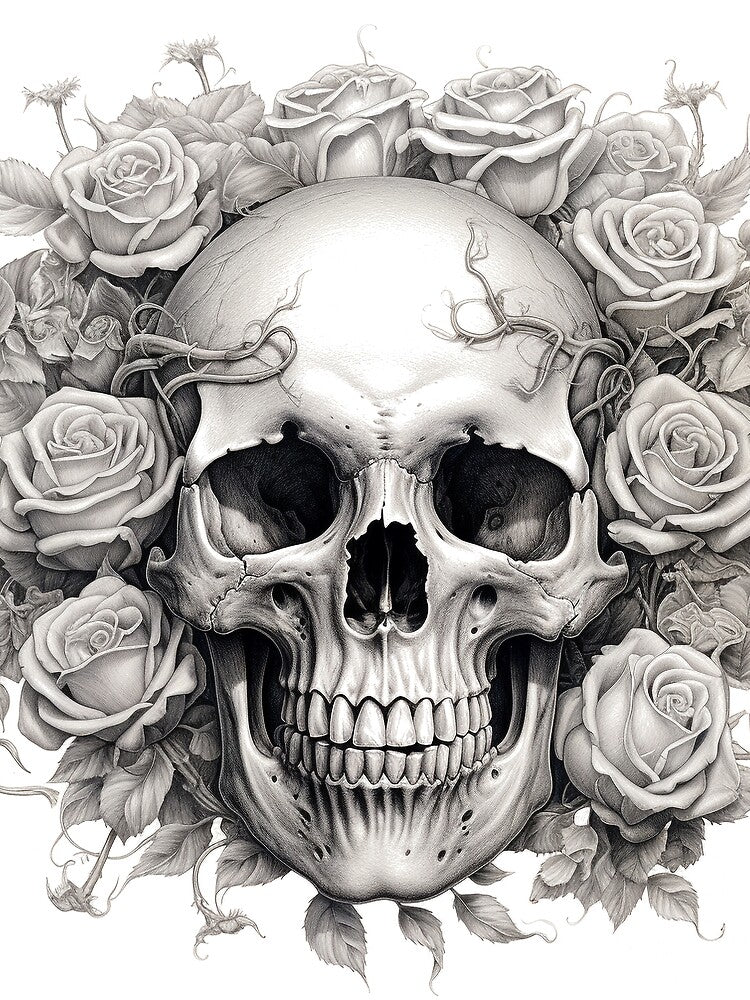 Skull and the roses by SvarunPogani