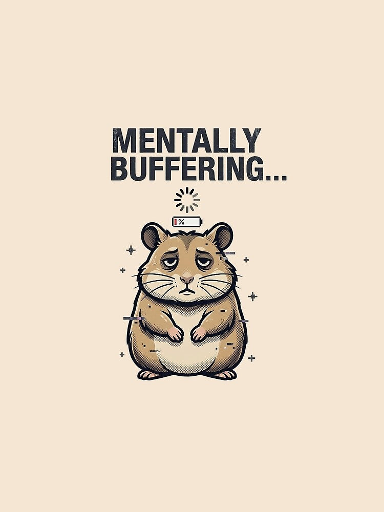 Mentally Buffering Hamster Tee – Alt Meme Stickers by ZyxDes