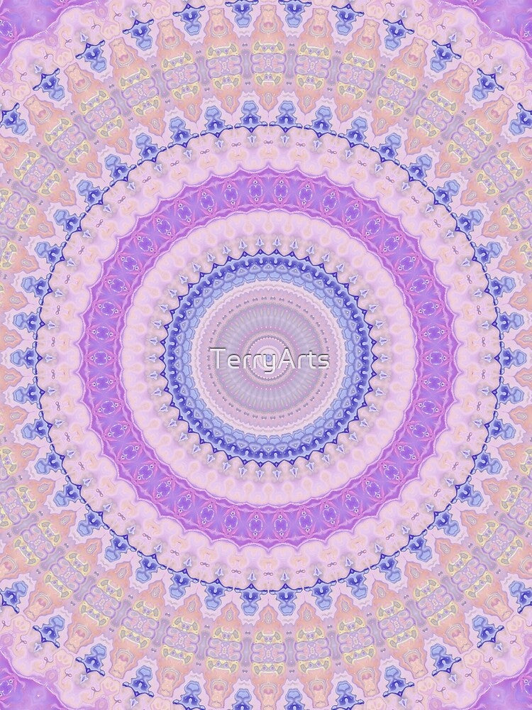 Pastel Mandala Abstract Soft Girl Aesthetic Bohemian Abstract Art 9 of 10 by Beachy