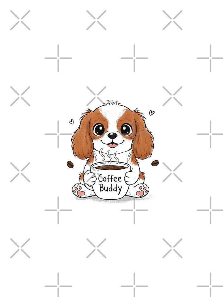 Coffee Buddy Cavalier King Charles Spaniel Doodle by NatureUnleashed