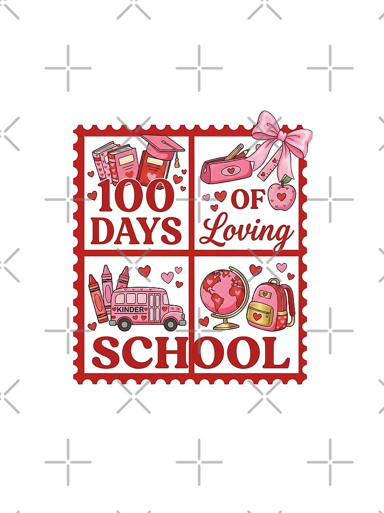 100th Day of Elementary School GIrl Teacher Kids 100 Days Smarter by THREE LITTLE BEANS
