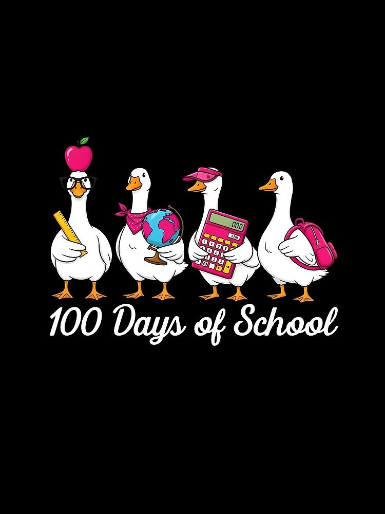 100 Days Of School Teacher Goose School by KroghDs