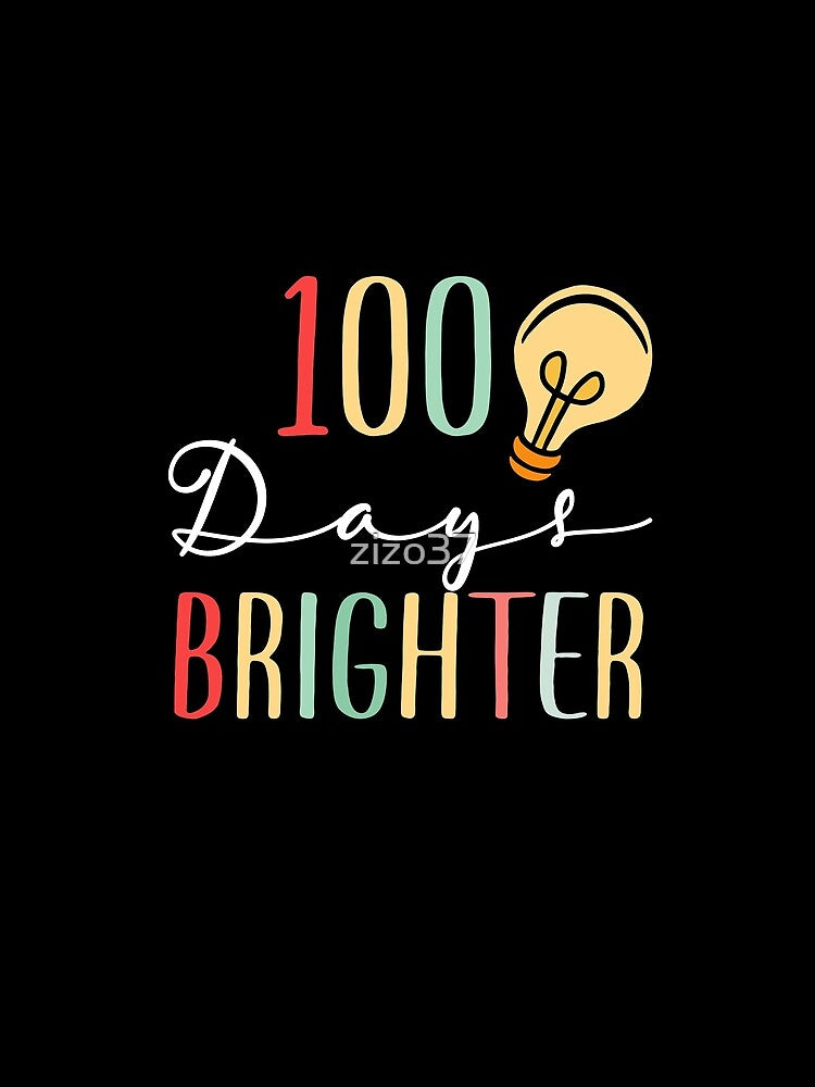 100 Days Brighter Teacher 100th Day Of School, Back To School ,Teacher Appreciation,Girly School by zizo37