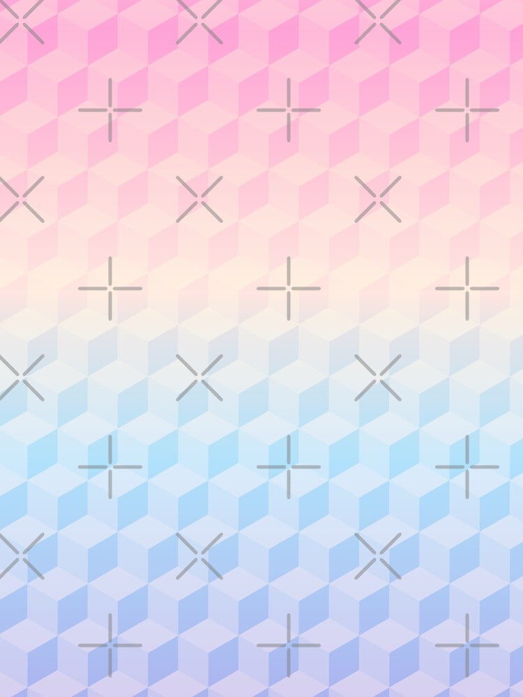 Pastel Rainbow 3d cubes pattern by Yaragold