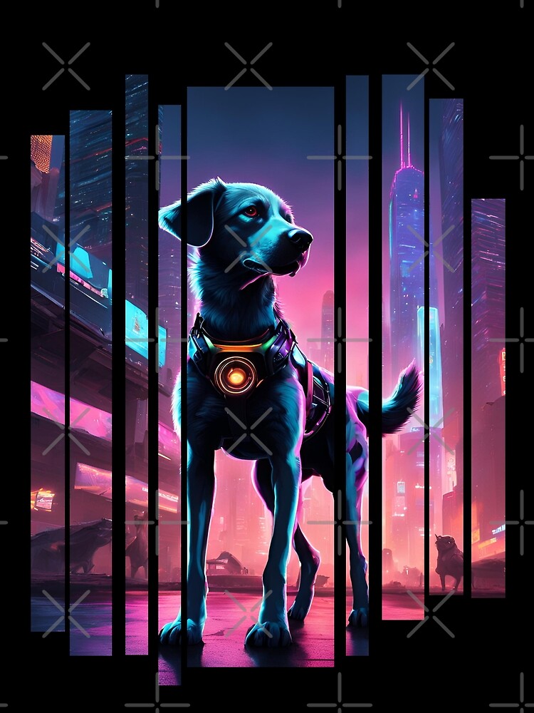 Cyber dog whit neon City 2 by Neon G