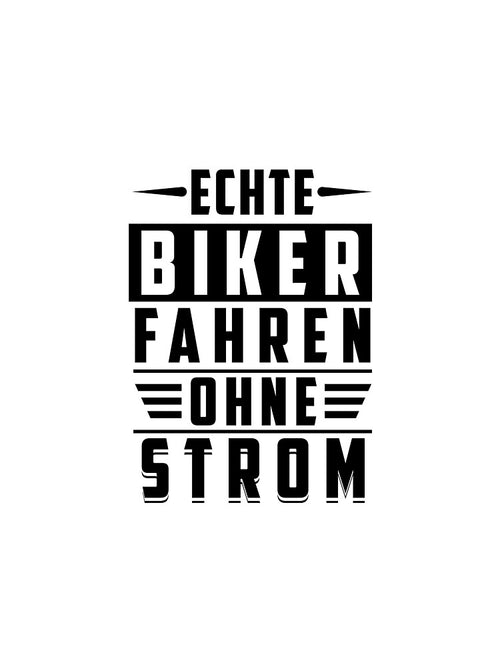 A Biker Driving Without Electricity White by Tobias Langner