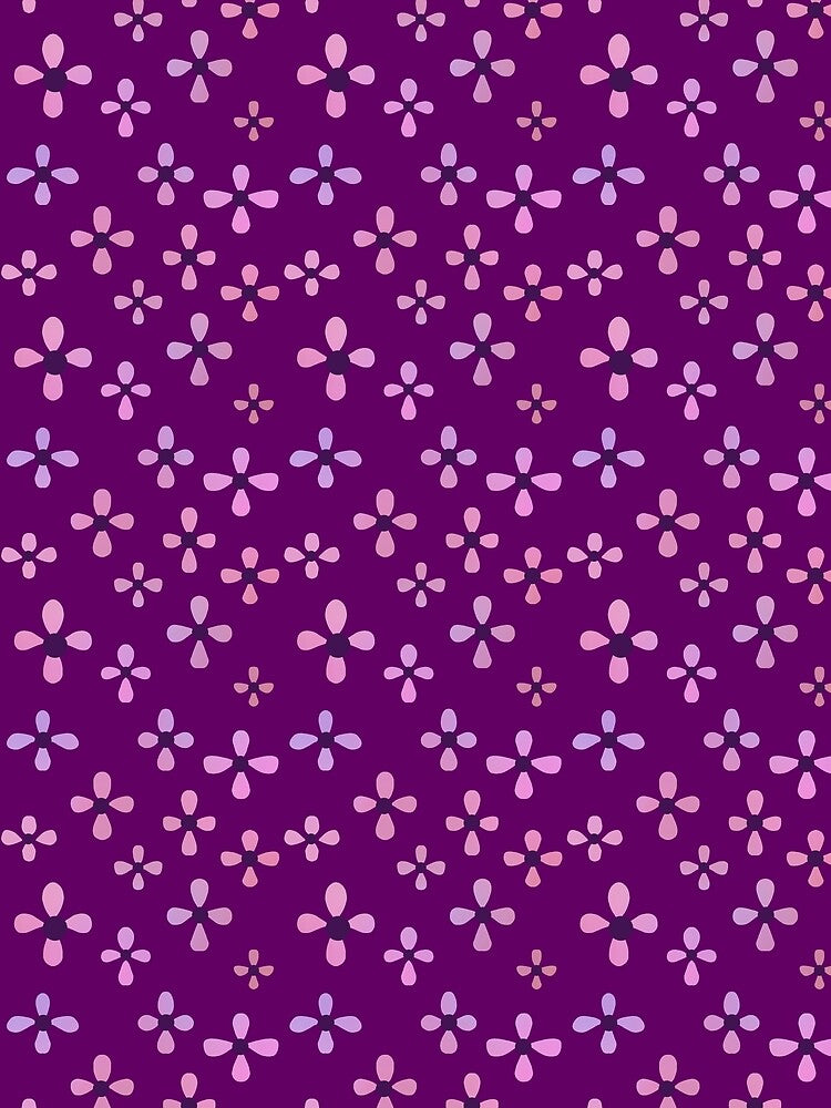 Pastel Flowerets on Plum by JaygiesDesign