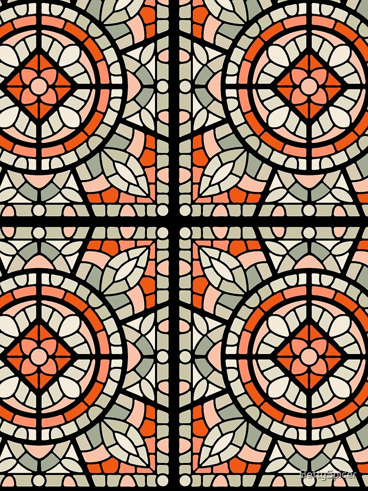 Mosaic Church Window Stained Glass Pattern by BettySpicer