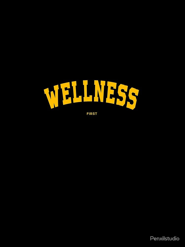 Wellness text yellow by Penxilstudio