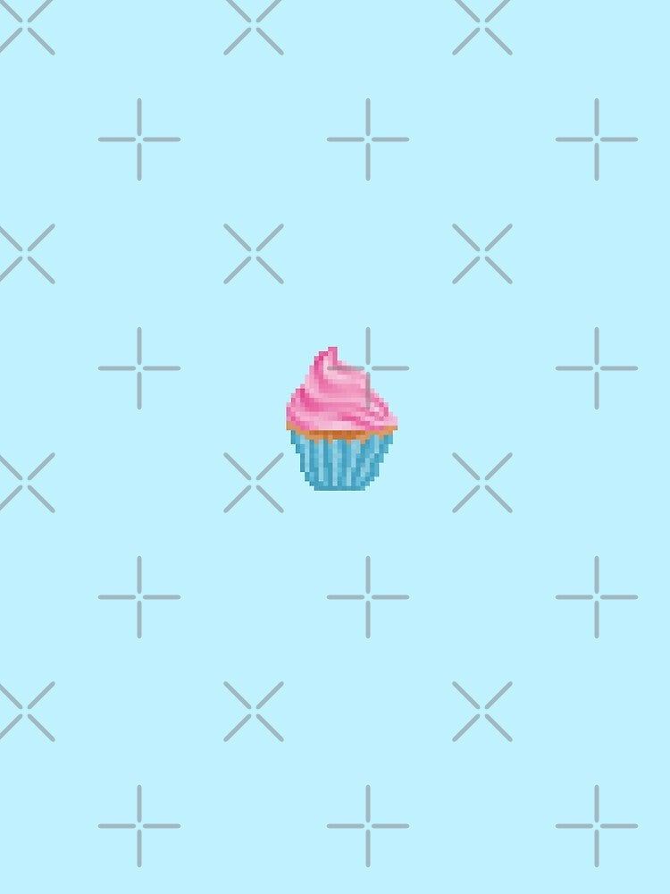 Retro Pixel Pink Frosted Cupcake by 8BitTrip