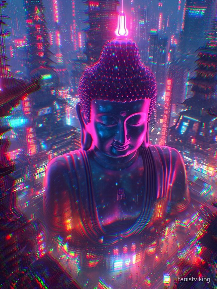 Cyberpunk Future Buddha by taoistviking