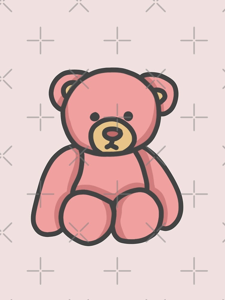 Pastel Pink Teddy by SketchSisters