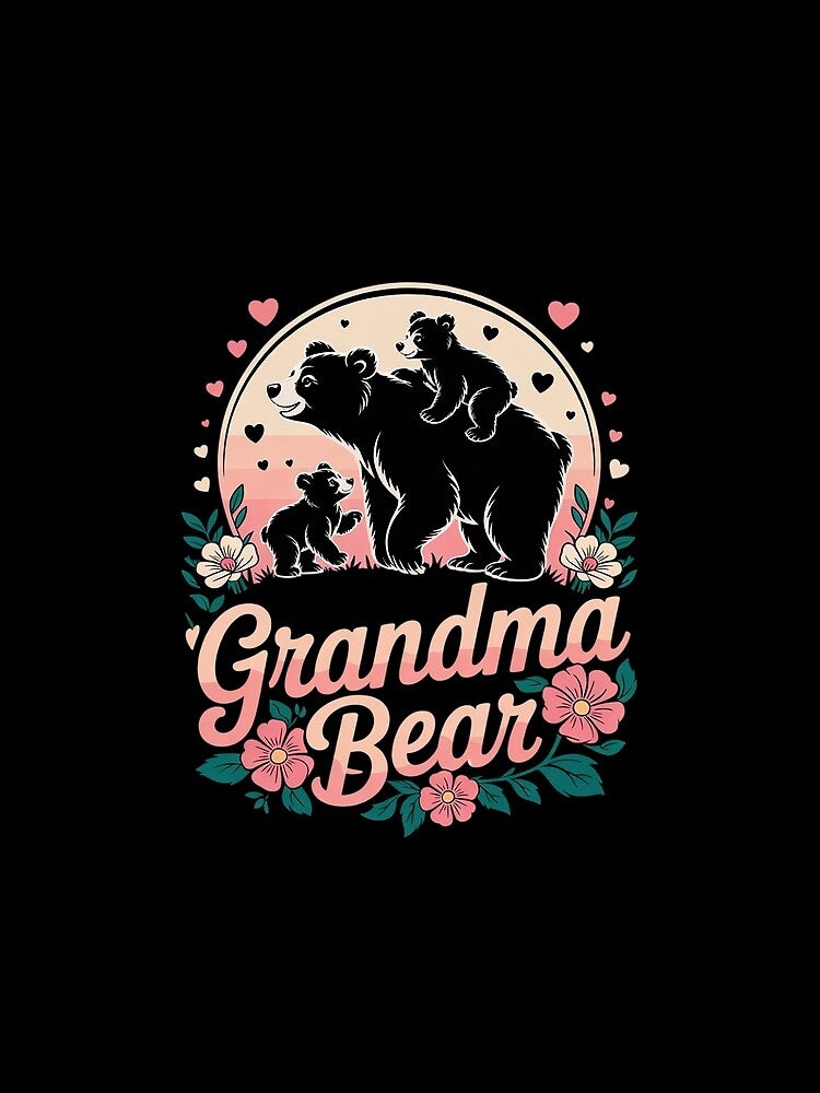 Grandma Bear Matching Family Floral Bear Grandma Mothers Day by RoyTill0Art