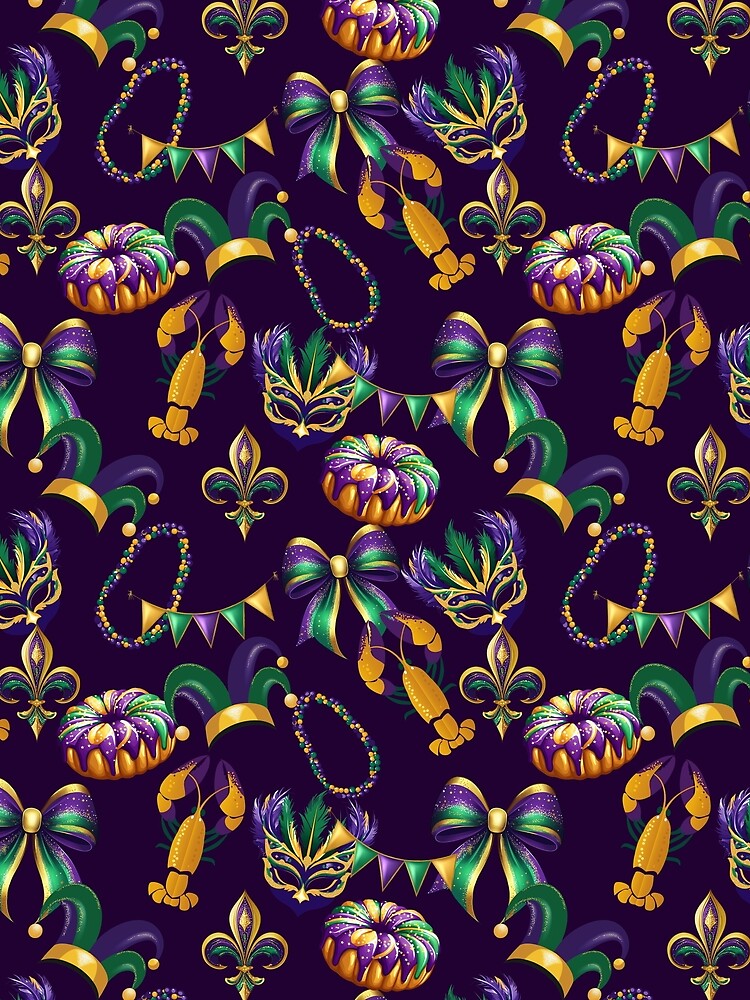 Mardi Gras Purple Pattern by KeeganCreations
