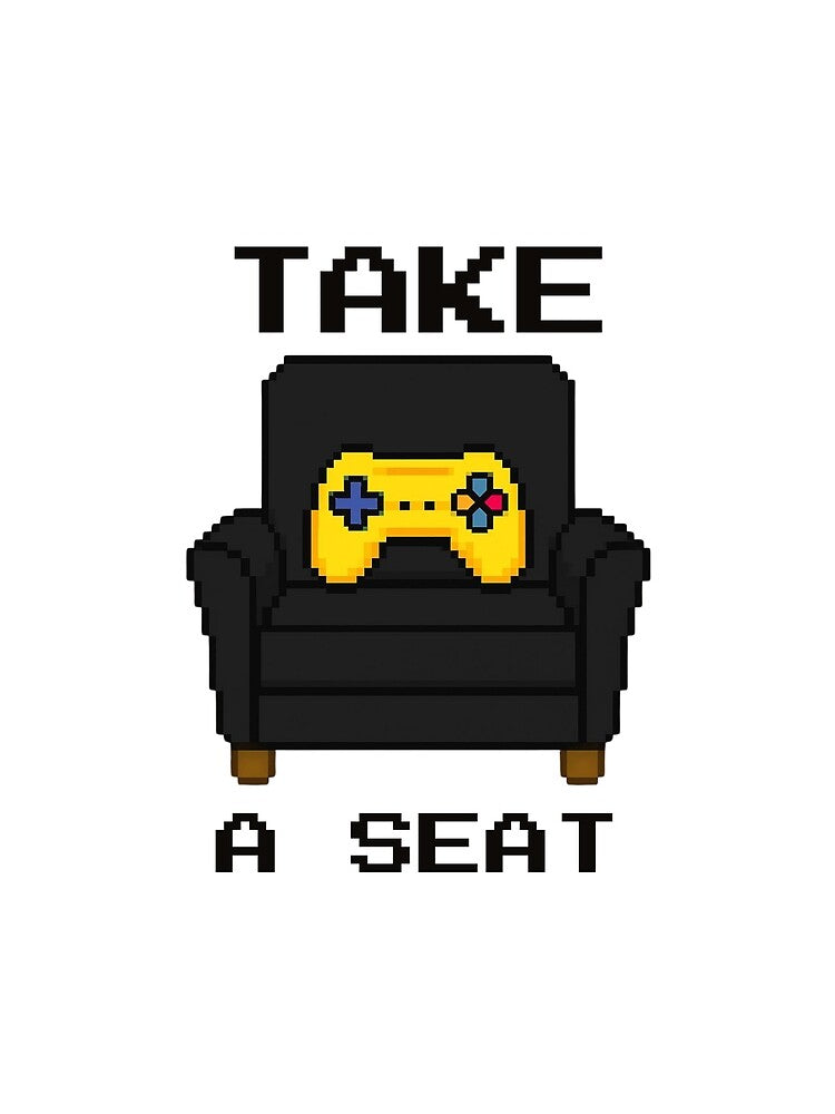 Take A Seat Gaming Pix Logo by logowannawear