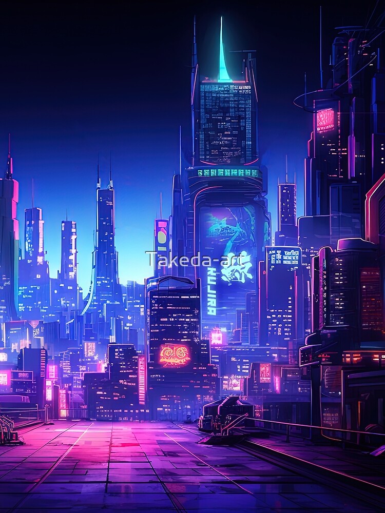Cyberpunk Rooftop Tokyo by Takeda-art
