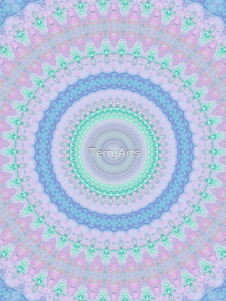 Pastel Mandala Abstract Soft Girl Aesthetic Bohemian Abstract Art 10 of 10 by Beachy