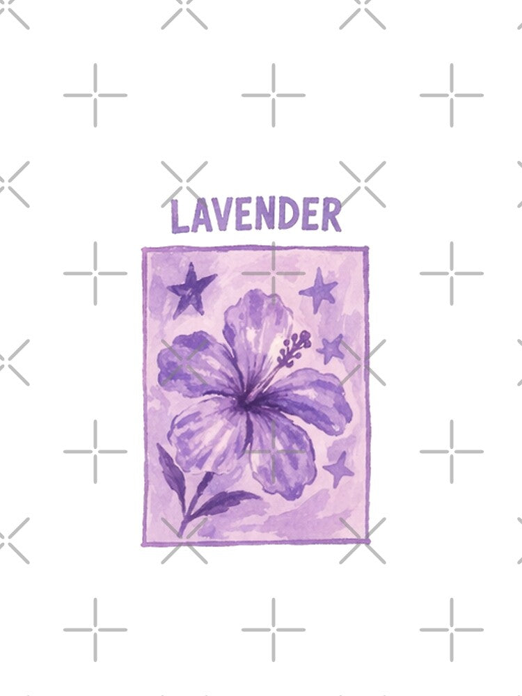 Lavender Floral Design | Soft Aesthetic Flowers | Pastel Typography Art by Mialunaa