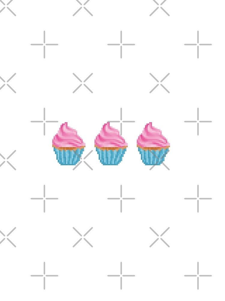 Retro Pixel Pink Frosted Cupcakes by 8BitTrip