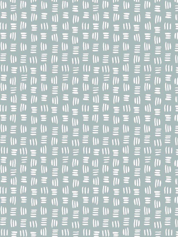 Triad Lines in White on Sage Green by Meena-and-Fox