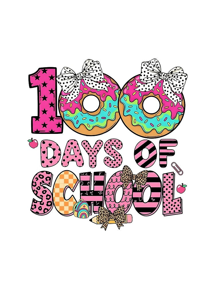 100 Days Of School Coquette Bow by KroghDs