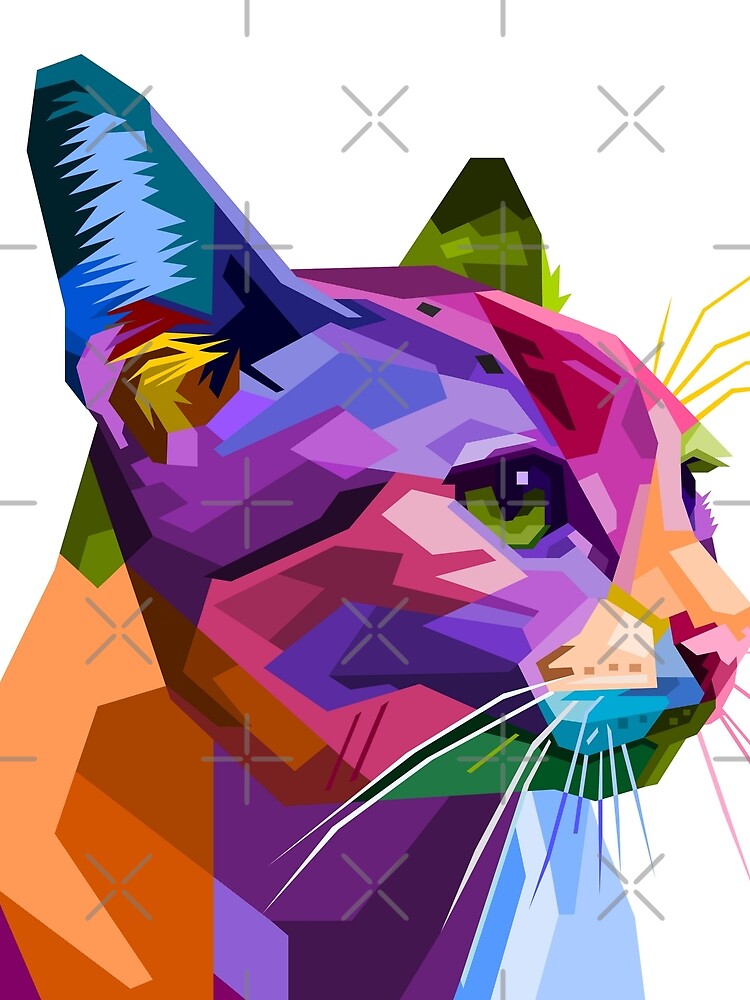 Cat colorful isolated by klimov0101