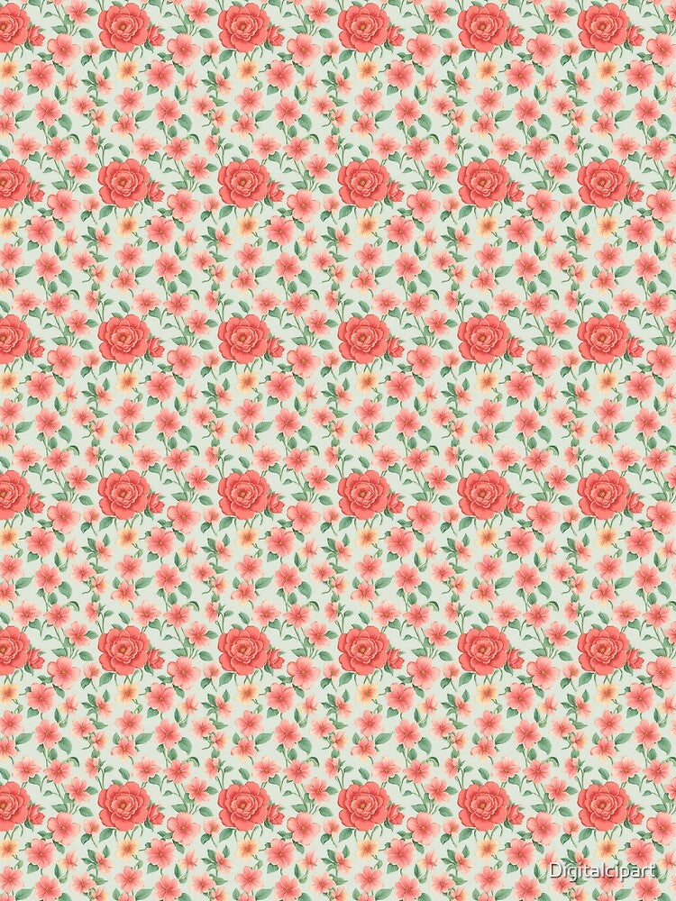 flower blossoms vintage watercolor style by Digitalcipart