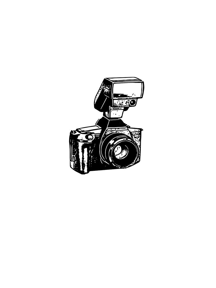 35mm Film Camera with External Speedlite by Film Camera Nerds