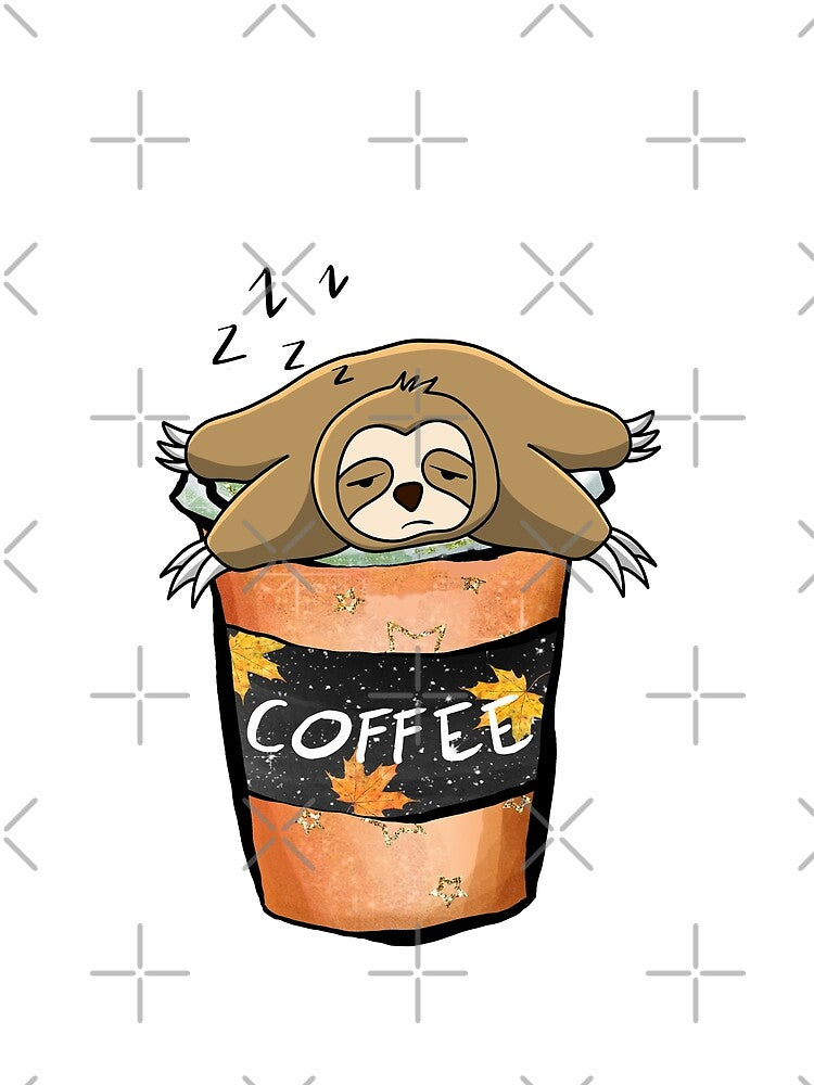 Cute Sloth Need Coffee by virillanissa