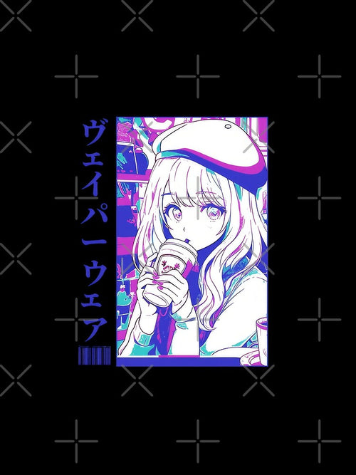 Aesthetic Vaporwave Anime Manga Girl Japanese Streetwear #275 by mika-gallery