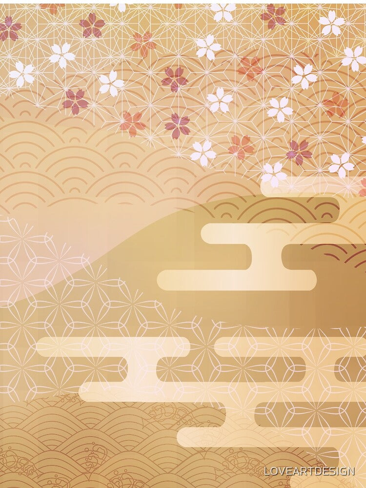Japanese traditional patterns in minimal design by LOVEARTDESIGN