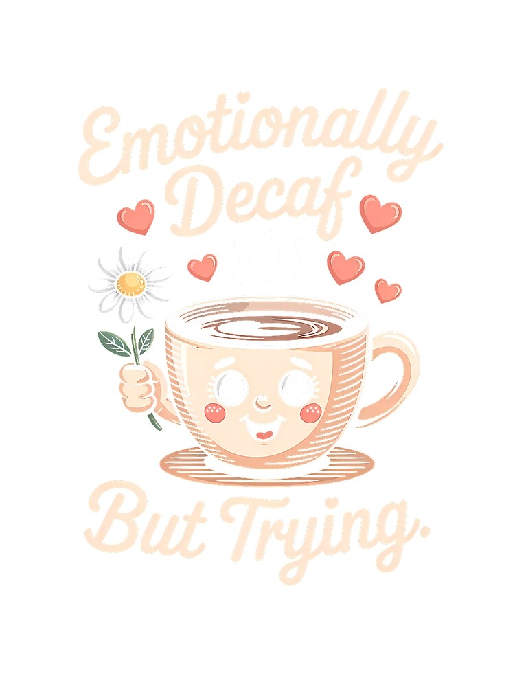 Emotionally Decaf But Trying – Cute Coffee Quote Premium Tri-Blend T-Shirt by KTY-NUSS