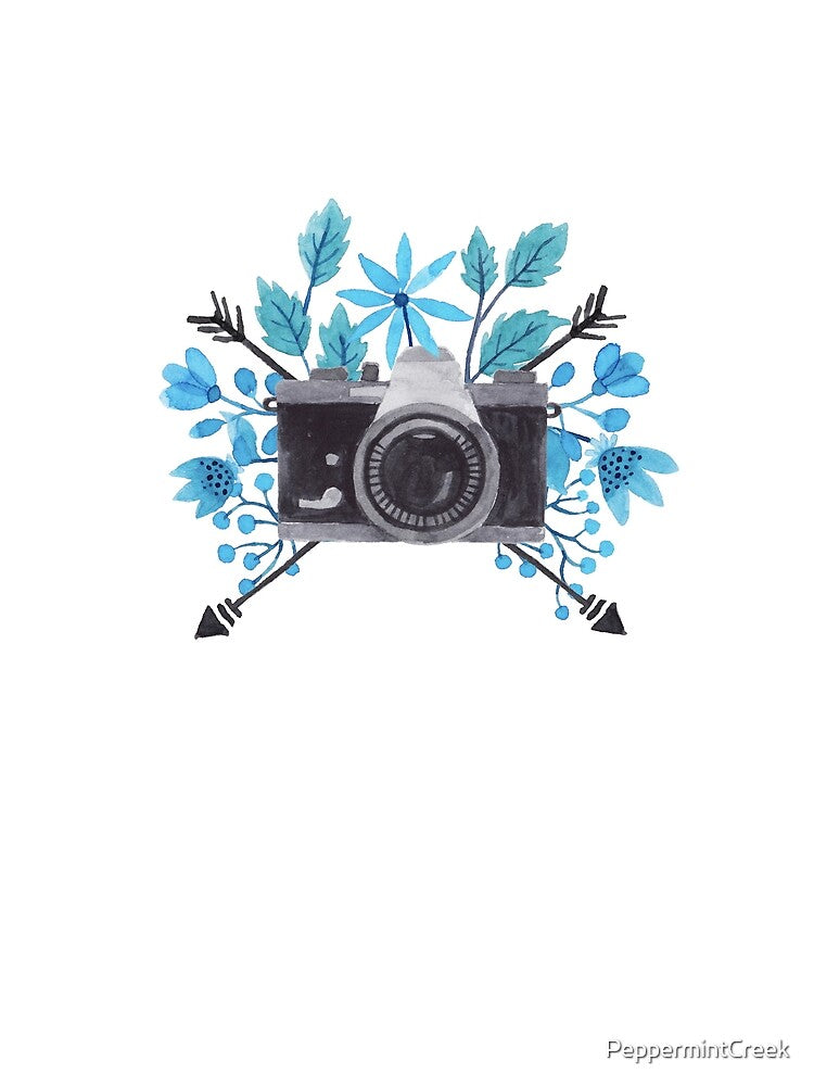 Camera with Flowers and Arrows by PeppermintCreek