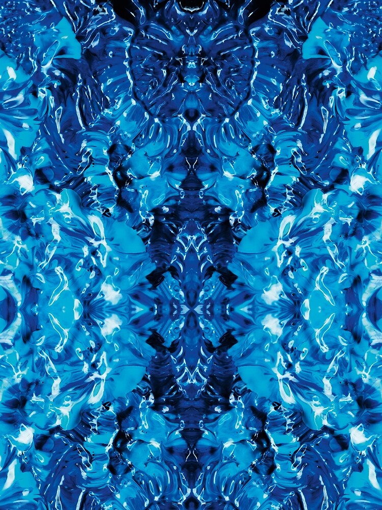 Symmetrical play of colors in shades of blue by Psilographics