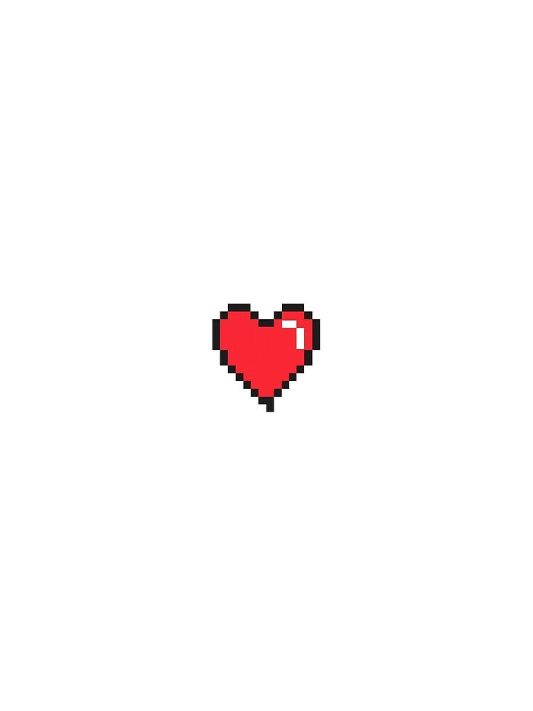 Pixel Heart Half Full Retro Game Art by ANiyati