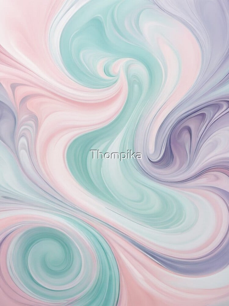 Pastel Dream Marble – Soft Pink Mint Lavender Texture by Thompika
