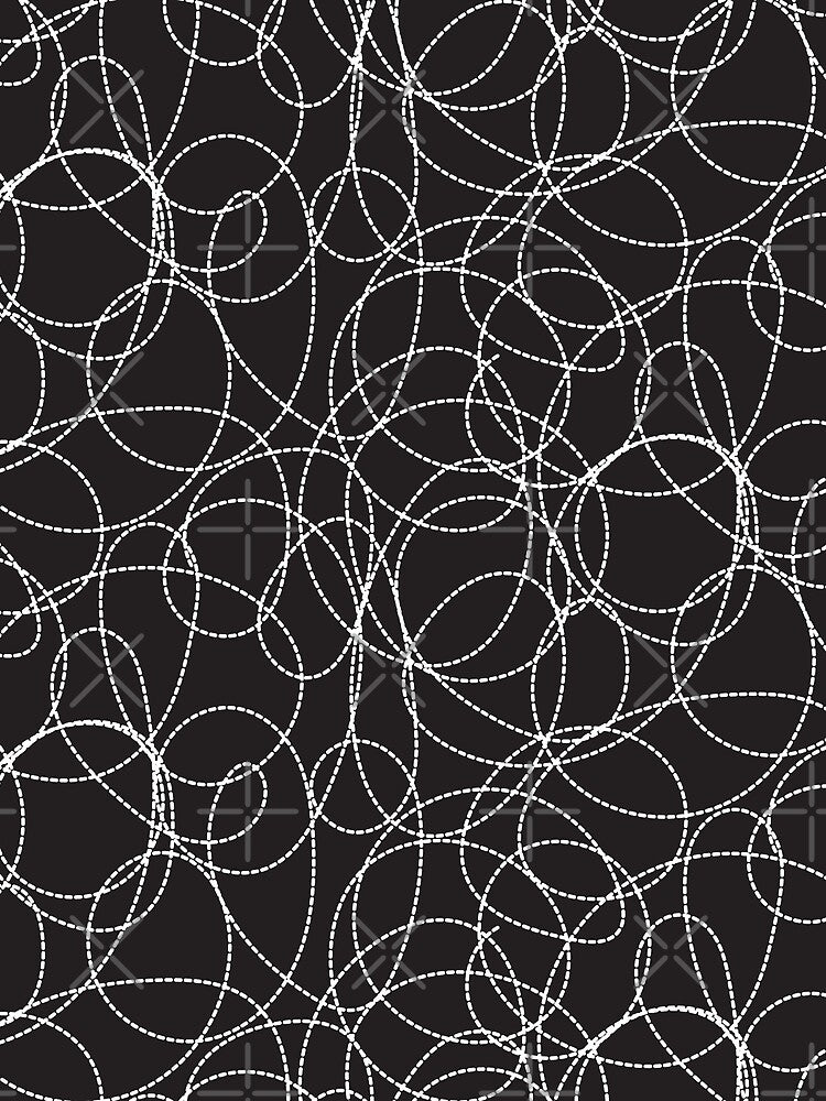 Hand-drawn Black and White Scribble Pattern by PosterpartyCo