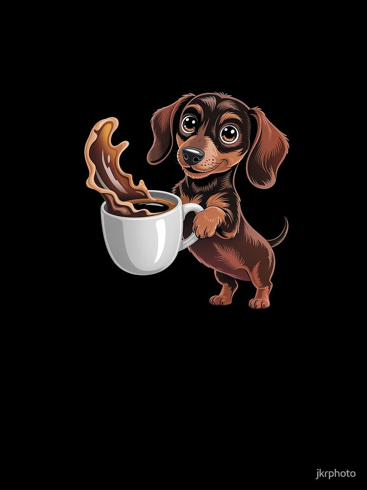 Dachshund Serving Coffee Delight by jkrphoto