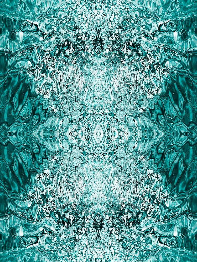 Symmetry with water in turquoise by Psilographics