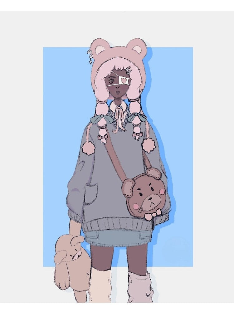 Bear Hood Kawaii Fashion Girl by Love-bloock