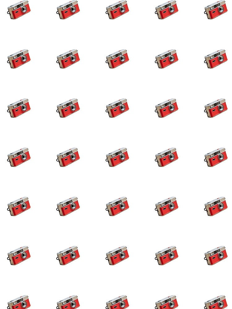 Retro Red Camera Pattern - Vintage Film Camera Print by PabloRealePH
