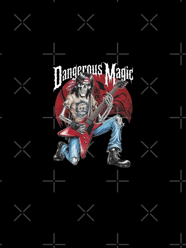 Rock and Roll Skeleton - Dangerous Magic Guitarist Art by love3617