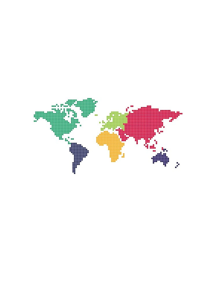 Pixel Art World Map by favoritebubble
