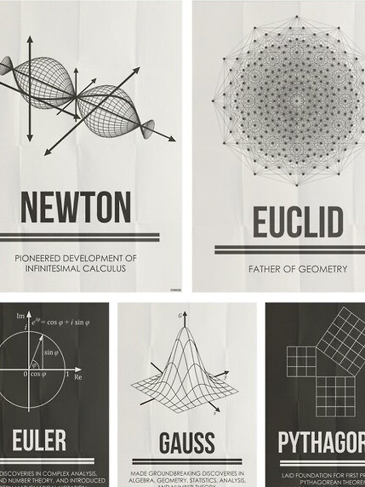 Mathematicians Mosiac poster by nachitastabi