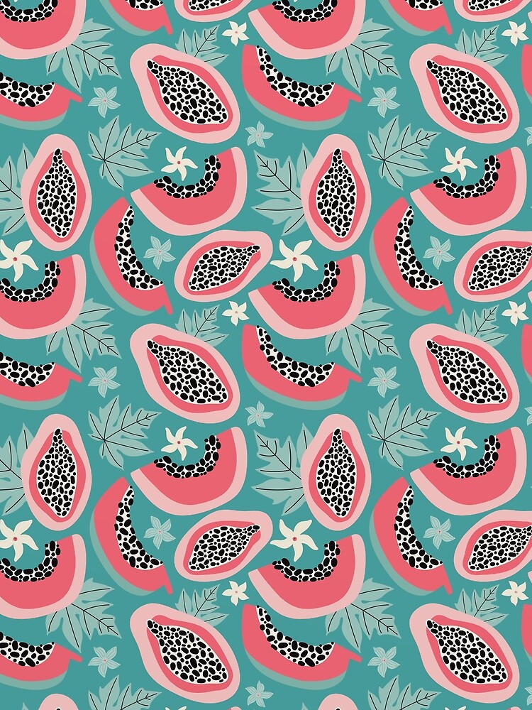 Hand drawn pink papaya by della95