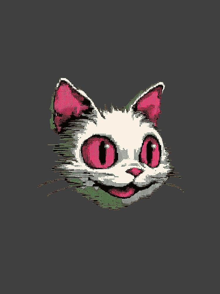 Minimal Pixel Cat Face Icon by Bambooartist